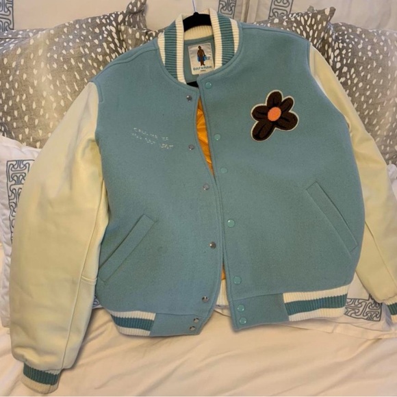 Golf Le Fleur Blue and White Jacket